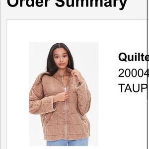 Free People Dupe Quilted Jacket. Forever 21